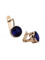 "Classic Sapphire Accents in Original 14K Rose Gold Earrings" vec107 vec107