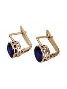 "Classic Sapphire Accents in Original 14K Rose Gold Earrings" vec107 vec107