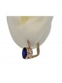 "Classic Sapphire Accents in Original 14K Rose Gold Earrings" vec107 vec107