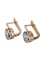 "Boucles d'oreilles vintage en or rose 14 carats 585 avec Zircon rose" vec107 vec107