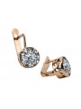 Sterling silver rose gold plated, Zircon Earrings vec107rp