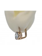 Sterling silver rose gold plated, Zircon Earrings vec107rp