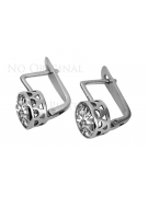 Boucles d'oreilles en argent sterling plaqué or rose vintage vec107rp