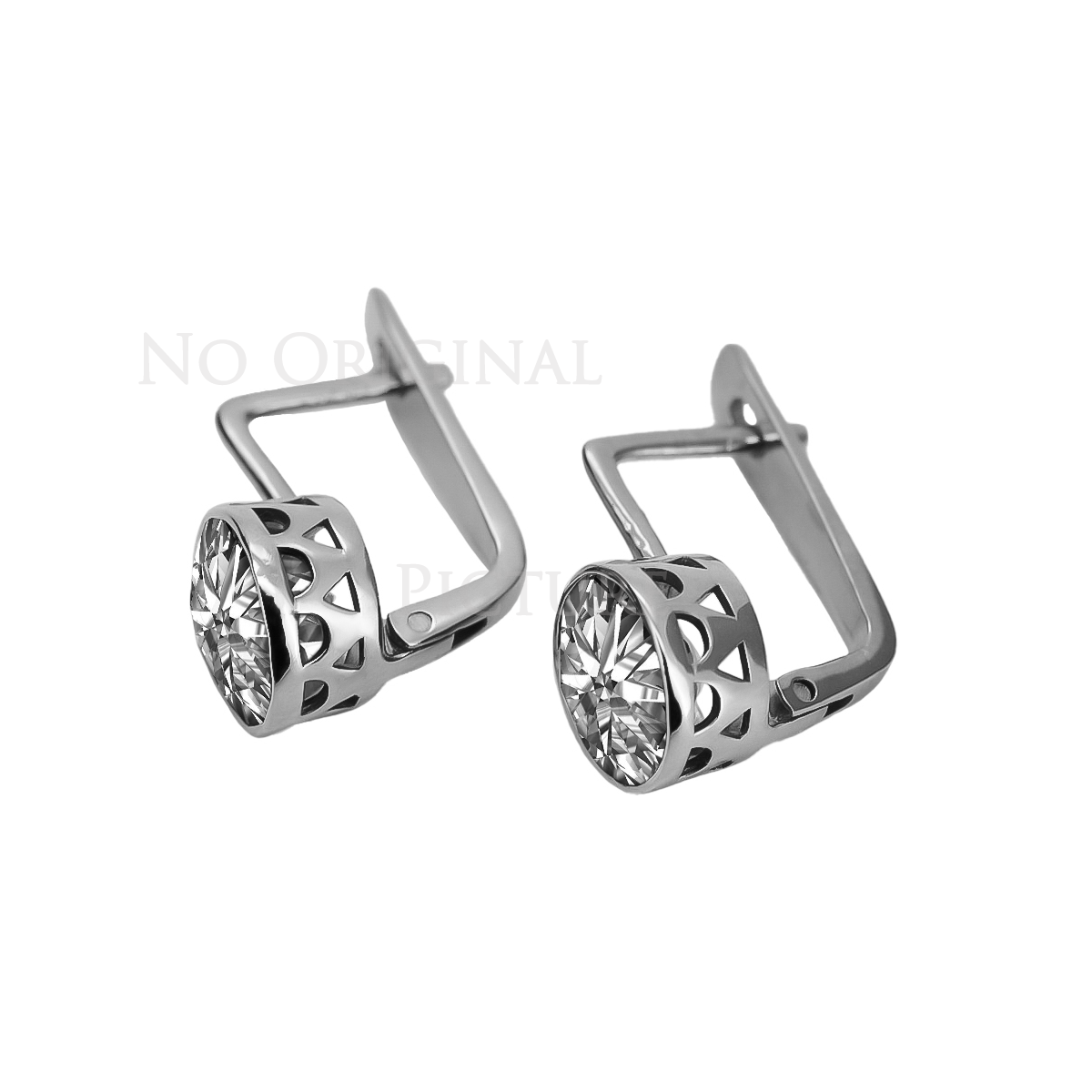 Boucles d'oreilles en argent sterling plaqué or rose vintage vec107rp