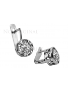 Boucles d'oreilles en argent sterling plaqué or rose vintage vec107rp