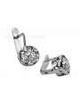 Boucles d'oreilles en argent sterling plaqué or rose vintage vec107rp