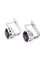 Vintage Sterling Silver 925 Alexandrite Earrings vec107s