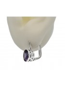 Boucles d'oreilles en argent sterling 925, Alexandrite vec107s