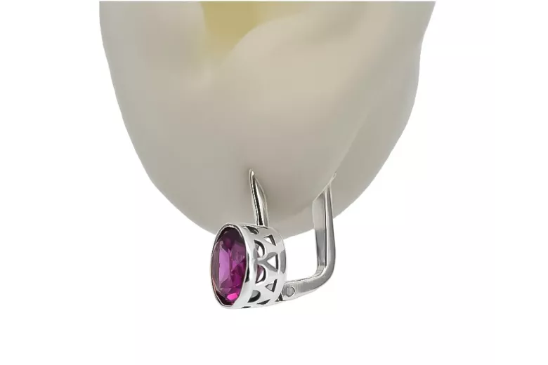 925 Sterling Silber, Amethyst Ohrringe vec107s