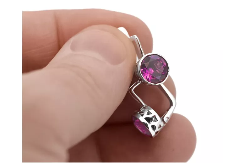 925 Sterling Silber, Amethyst Ohrringe vec107s