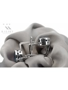 Boucles d'oreilles en argent sterling 925, Aigue-marine vintage vec107s