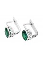 Sterling Silver 925 Emerald Drop Earrings vec107s