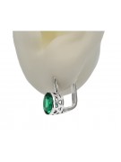 Sterling Silver 925 Emerald Drop Earrings vec107s