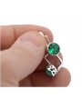 Sterling Silver 925 Emerald Drop Earrings vec107s