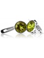 Aretes Vintage Plata de ley 925, Peridoto amarillo vec107s