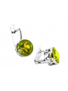 Boucles d'oreilles en argent sterling 925, Péridot jaun vec107s