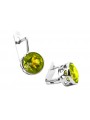 Sterling Silver 925, Yellow Peridot Dangle Earrings vec107s