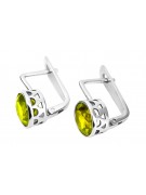 Boucles d'oreilles en argent sterling 925, Péridot jaun vec107s