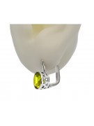 Aretes Vintage Plata de ley 925, Peridoto amarillo vec107s