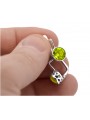 Aretes Vintage Plata de ley 925, Peridoto amarillo vec107s