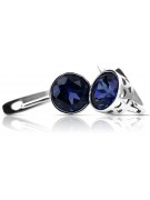 Sterling Silver 925, Sapphire Drop Earrings vec107s