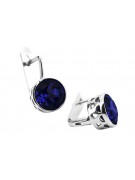 Boucles d'oreilles en argent sterling 925, Saphi vintage vec107s