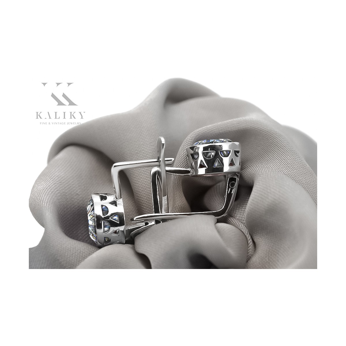 Boucles d'oreilles en argent sterling 925, Zircone vec107s