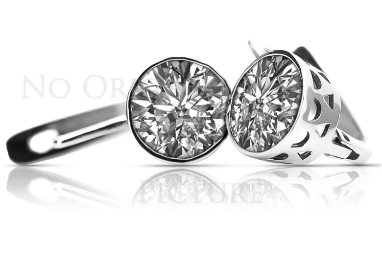 Boucles d'oreilles en argent sterling 925 vintage vec107s