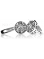 Boucles d'oreilles en argent sterling 925 vintage vec107s