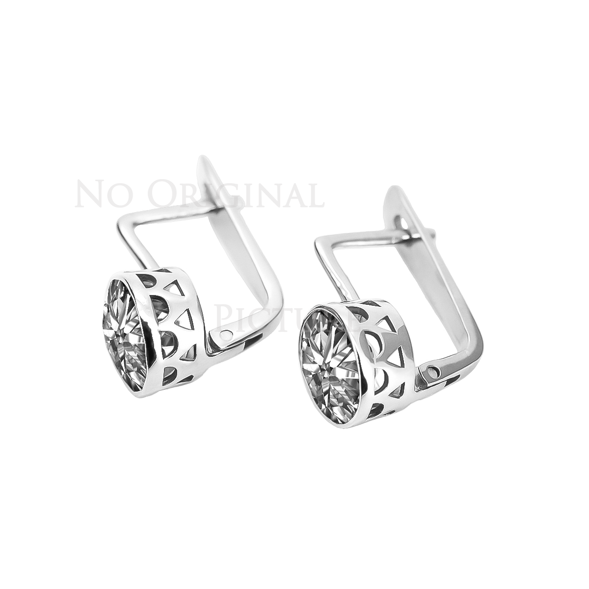 Boucles d'oreilles en argent sterling 925 vintage vec107s