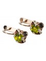 Aretes de Oro Rosa Antiguo de 14k, Peridoto Amarillo vec018