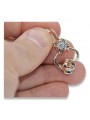 Sterling Silver Rose Gold Plated Zircon Earrings Vintage Style vec018rp