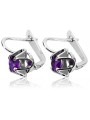 Vintage Sterling Silver Alexandrite Earrings - Russian Soviet Gemstones vec018s