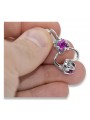 Vintage 925 Sterling Silber Amethyst Ohrringe. vec018s