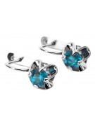 Boucles d'oreilles en argent sterling 925, Aigue-marine vintage. vec018s