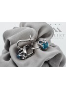 Boucles d'oreilles en argent sterling 925, Aigue-marine vintage. vec018s