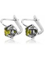 Boucles d'oreilles en argent sterling 925, Péridot jaun vec018s