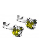 Boucles d'oreilles en argent sterling 925, Péridot jaun vec018s