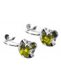 Boucles d'oreilles en argent sterling 925, Péridot jaun vec018s