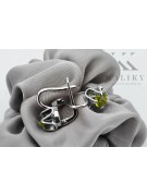 Boucles d'oreilles en argent sterling 925, Péridot jaun vec018s