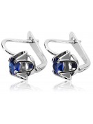 Boucles d'oreilles en argent sterling 925, Saphir Vintage vec018s