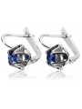 Boucles d'oreilles en argent sterling 925, Saphir Vintage vec018s