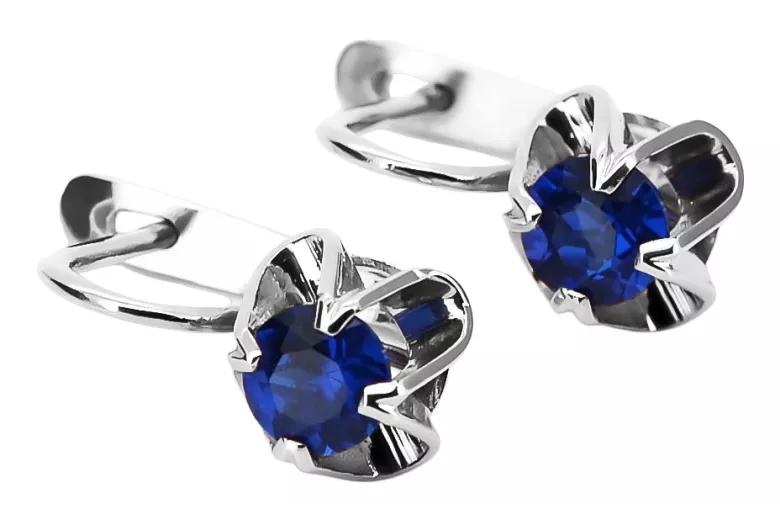 Sterling Silver 925 Sapphire Drop Earrings vec018s