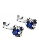 Boucles d'oreilles en argent sterling 925, Saphir Vintage vec018s