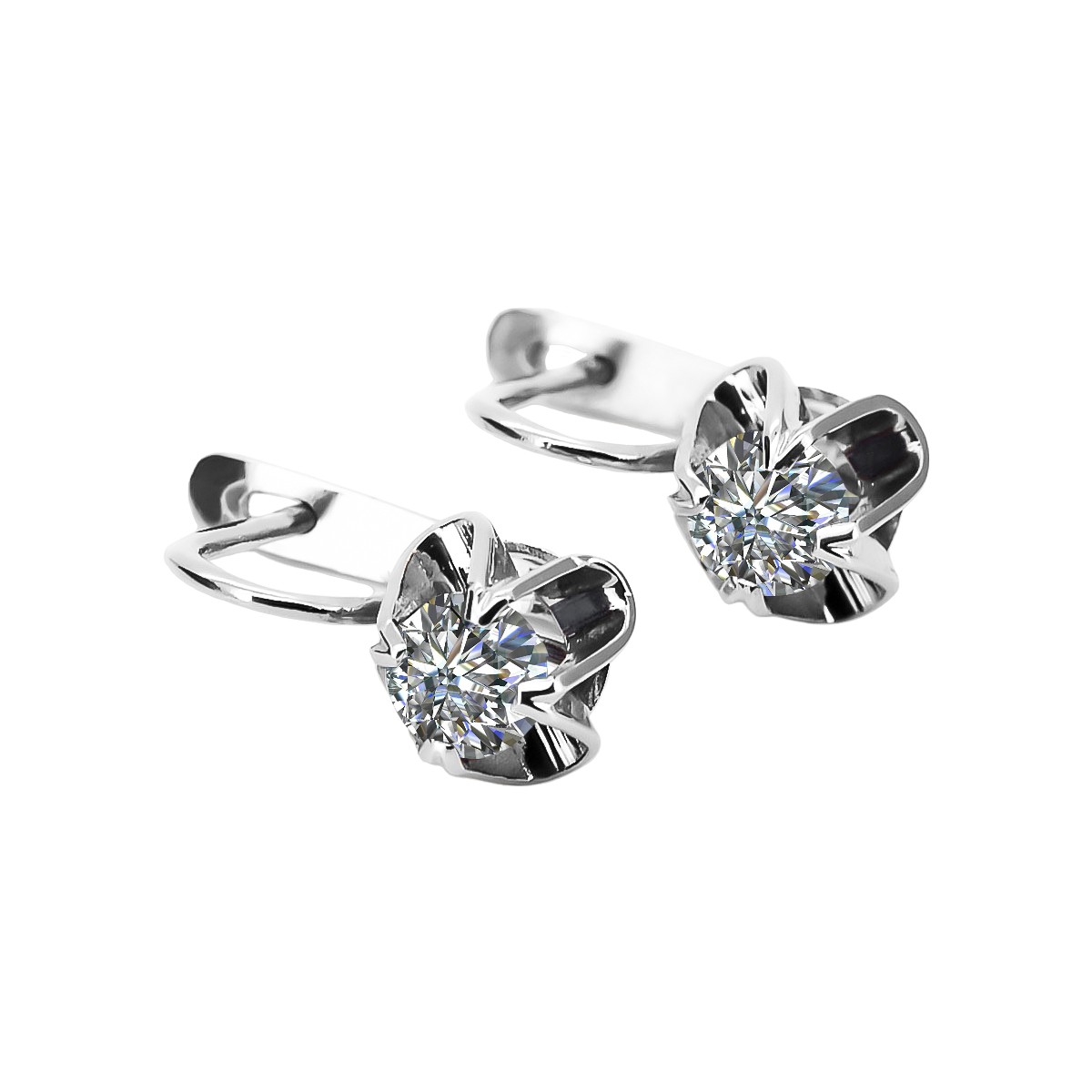 Boucles d'oreilles en argent sterling 925, Zircone Vintage. vec018s