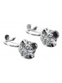 Boucles d'oreilles en argent sterling 925, Zircone Vintage. vec018s