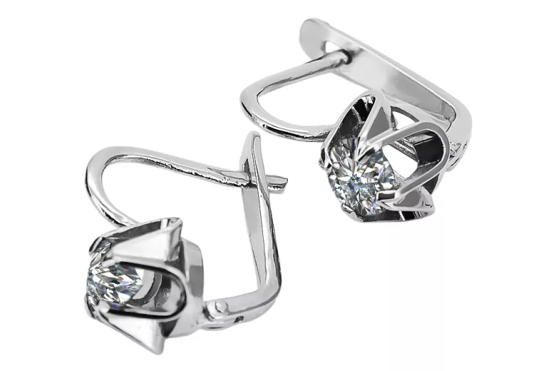 Boucles d'oreilles en argent sterling 925, Zircone Vintage. vec018s