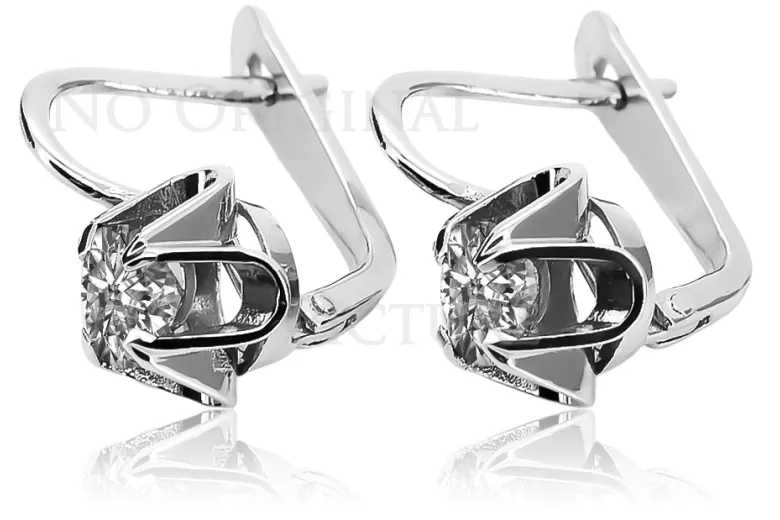 Boucles d'oreilles en argent sterling 925, Réglag Vintage vec018s Soviétique vec018s