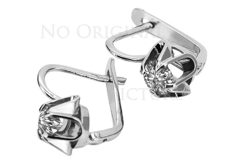 Boucles d'oreilles en argent sterling 925, Réglag Vintage vec018s Soviétique vec018s