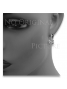 Boucles d'oreilles en argent sterling 925, Réglag Vintage vec018s Soviétique vec018s